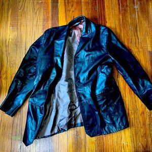 Banana Republic leather trench coat